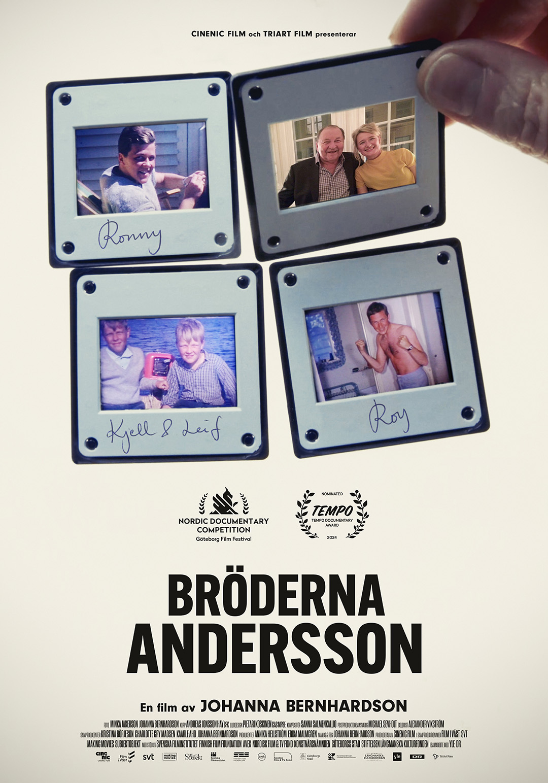 Fyra diabilder av Bröderna Andersson mot en vit bakgrund.